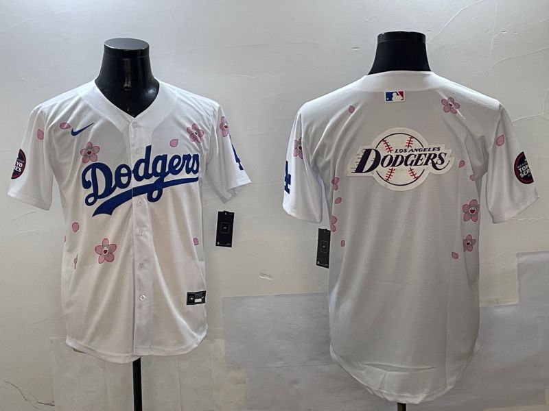 Men Los Angeles Dodgers Blank White Sakura Edition 2025 Nike MLB Jersey style 25->los angeles dodgers->MLB Jersey